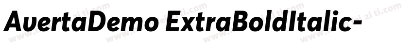 AvertaDemo ExtraBoldItalic字体转换